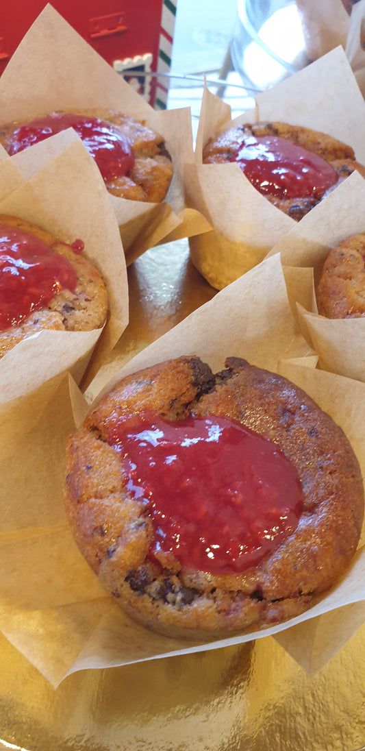 muffin framboise et pépites de chocolat